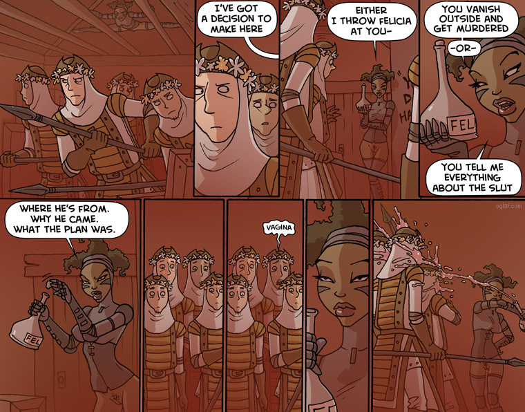 are you speaking to us or that bottle, lady?