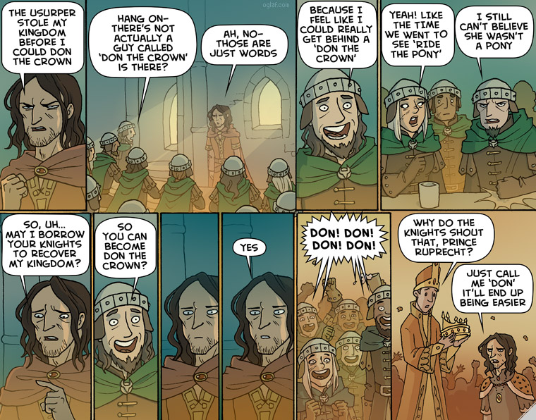 He gets doffed pretty soon.